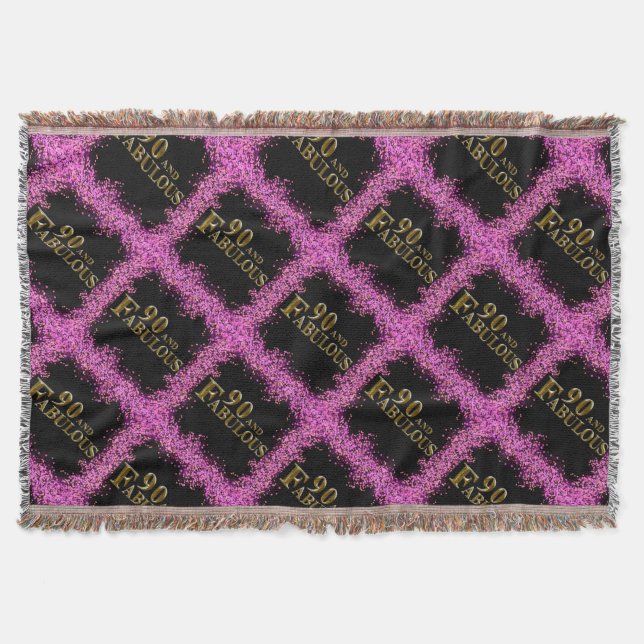 90th Birthday  Throw Blanket (Front)
