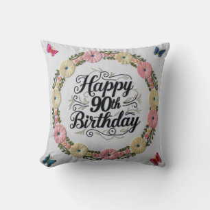 90th Birthday Throw Pillow: A Keepsake of Cherishe Pillow