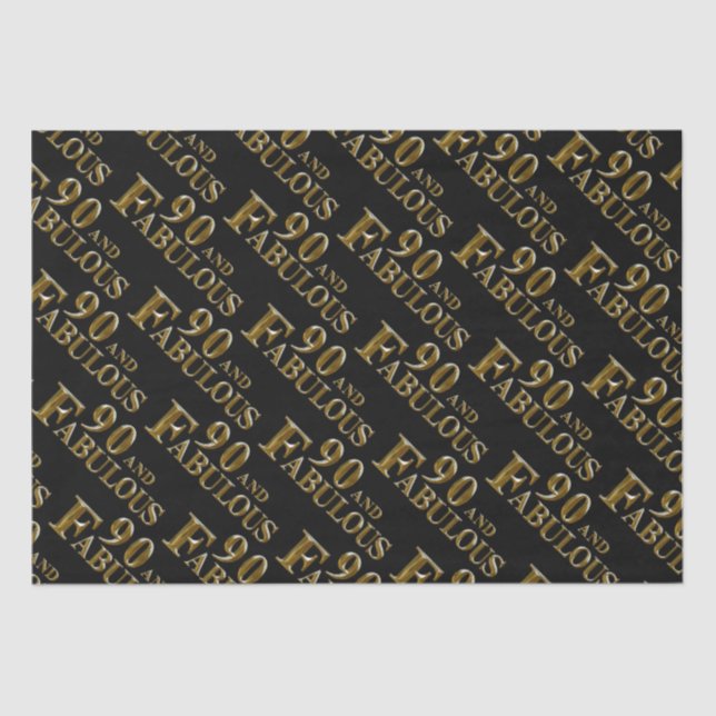 90th Birthday  Tissue Paper (Front)