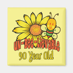 90th Birthday - Unbelievable at 90 Years Old Magnet