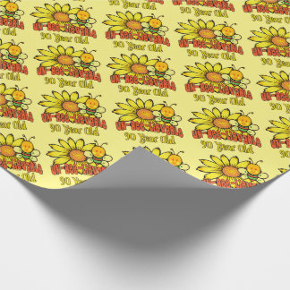 90th Birthday - Unbelievable at 90 Years Old Wrapping Paper