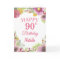 90th Birthday Watercolor Floral Flowers Pink Card