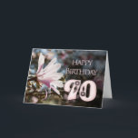 90th Birthday with magnolia Card<br><div class="desc">A beautiful pink magnolia growing on a tree in springtime. A beautiful card that will be sure to please on a 90th birthday.</div>