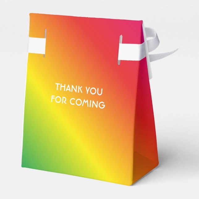 90th Birthday Worlds Best Fabulous Rainbow Favor Box (Back Side)