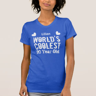 90th Birthday World's Coolest 90 Year Old H90B T-Shirt