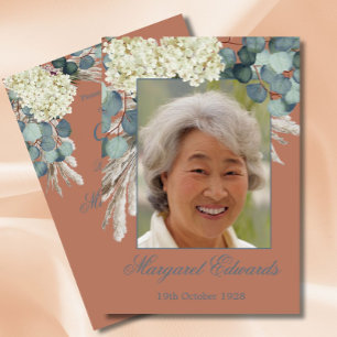 90th Floral Elegant Modern Photo Birthday Invitation