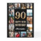 90th Happy Birthday Black and Gold Photo Collage