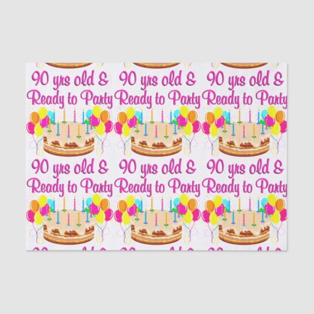 90TH PARTY GIRL TISSUE PAPER (Front)