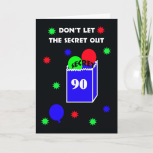 90th Surprise Birthday Party Invitation -- Secret
