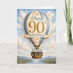 90th Vintage Birthday Card