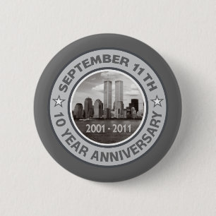 911 10 Year Anniversary 2 Inch Round Button