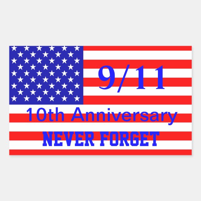 911 10th Anniversary Patriotic Stickers (Front)