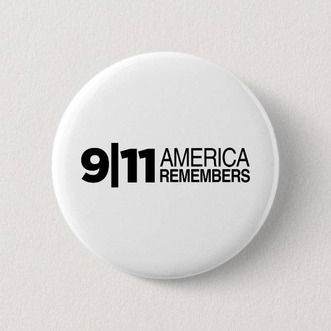 911 America Remembers 2 Inch Round Button (Front)