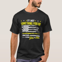 911 American Flag Dispatch-er USA Thin Gold Line O