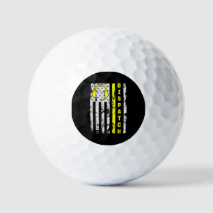 911 Dispatch Operator Thin Gold Line Dispatcher  Golf Balls