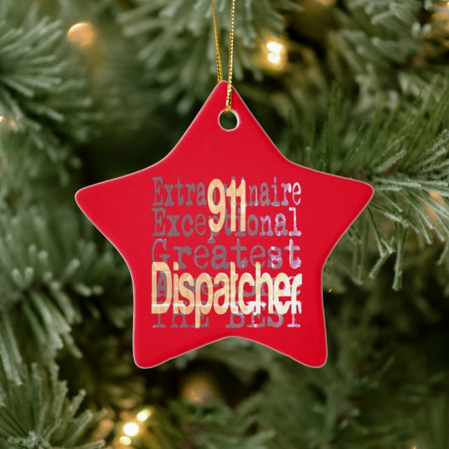 911 Dispatcher Extraordinaire Ceramic Ornament (Tree)