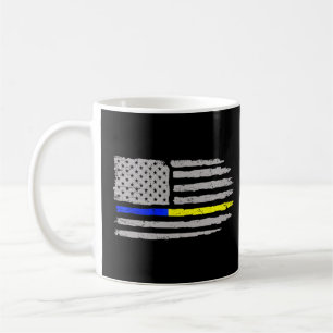 911 Dispatcher Flag First Responder 911 Operator Coffee Mug