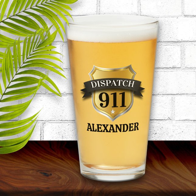 911 Dispatcher Personalized Pint Glass (Creator Uploaded)