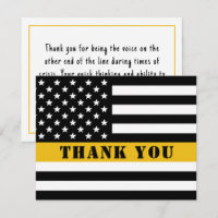 911 Dispatcher Thin Gold Line Flag Appreciation