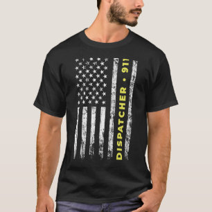 911 Dispatcher Thin Yellow Line Dispatch US Americ T-Shirt
