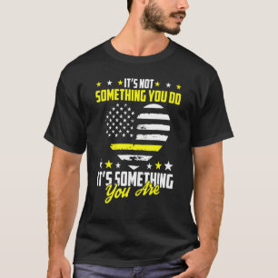 911 Dispatcher USA Thin Gold Line US Flag Heart Op T-Shirt