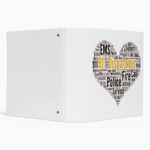 911 Dispatcher Word Cloud Binder