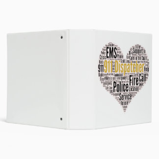911 Dispatcher Word Cloud Binder