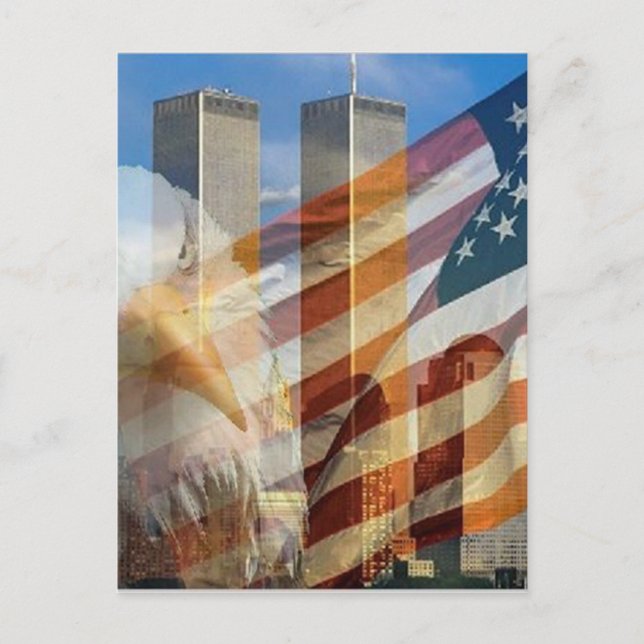 911 eagle flag towers postcard (Front)