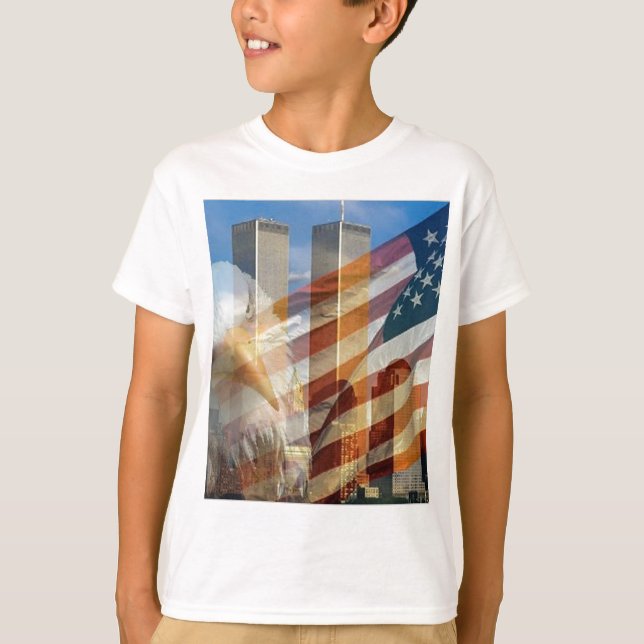 911 eagle flag towers T-Shirt (Front)