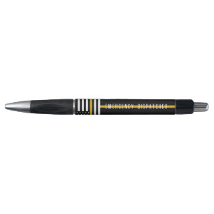 911 Emergency Dispatcher USA Flag Thin Gold Line Pen