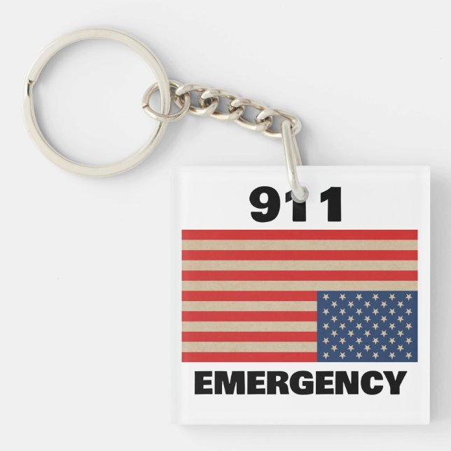 911 Emergency Keychain (Front)