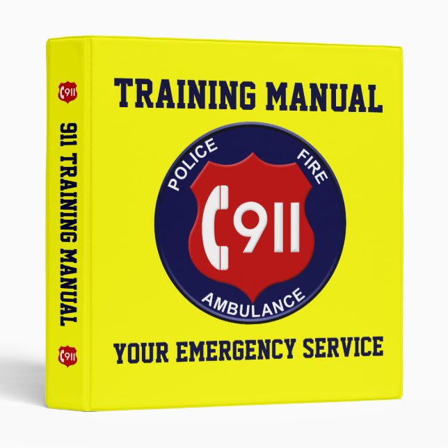 911 formation et classeur manuel (Devant/Côté)