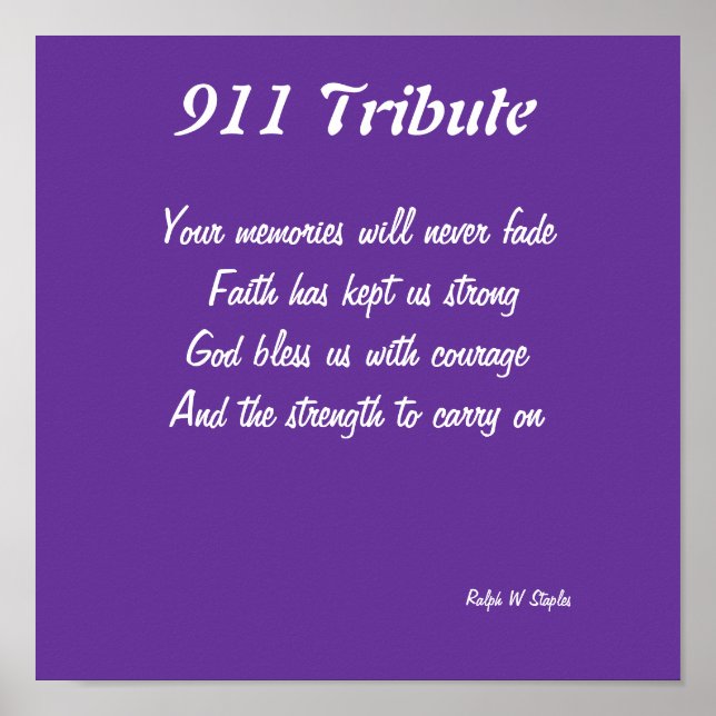 911 impressions d'hommage (Devant)