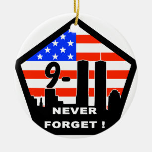 911 never forget ceramic ornament
