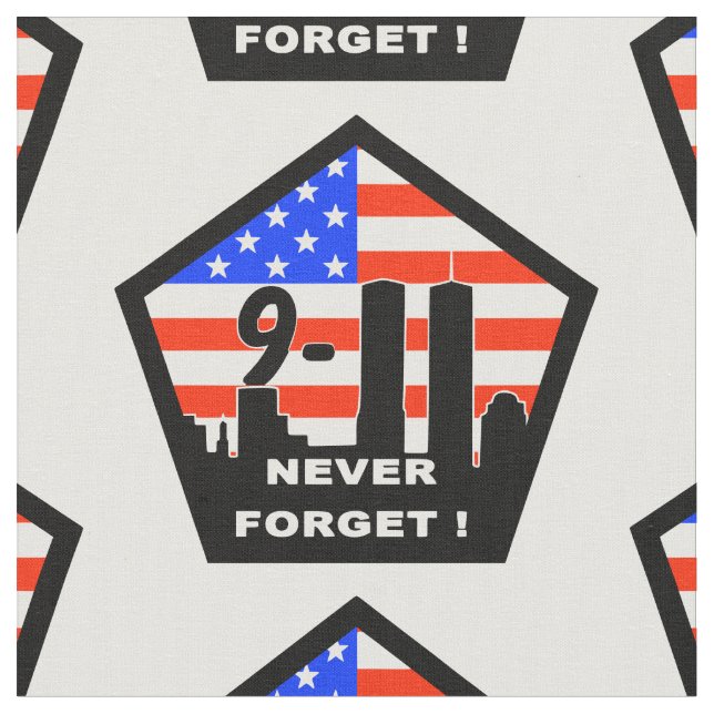 911 never forget  fabric (Close Up)