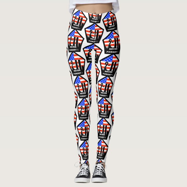 911 never forget  leggings (Front)