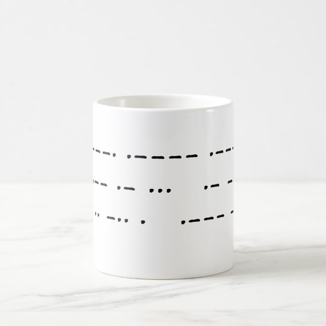911 was an inside job (morse code) coffee mug (Center)