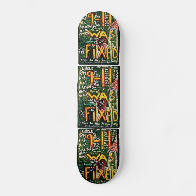 911 WAS FIXED BLACK SKATEBOARD (Front)