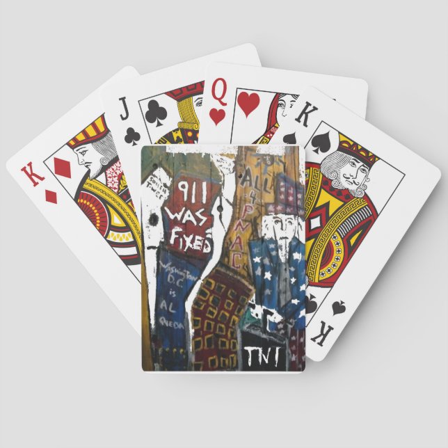 911 WAS FIXED WOOD SUPPORTS PLAYING CARDS (Back)