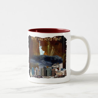911 We Will Never Forget Two-Tone Coffee Mug
