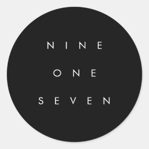 917 Area Code Classic Round Sticker