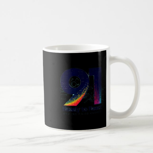 91 And Ready To Reset Birthday Gift For Seniors  Coffee Mug (Right)