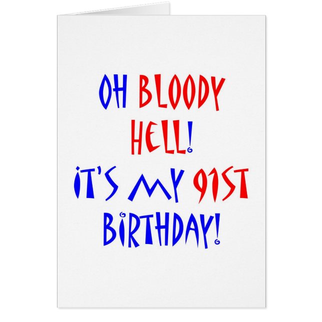 91 Bloody Hell (Front)