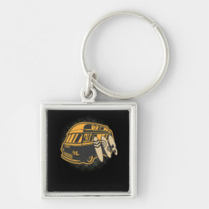 91.Surfing Surfing Campersurfboard Camper Van Camp Keychain