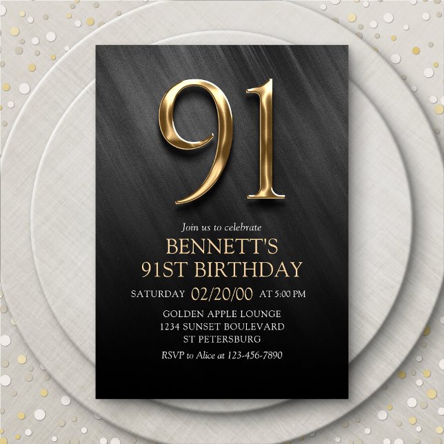 91e Invitation d'anniversaire (Créateur téléchargé)
