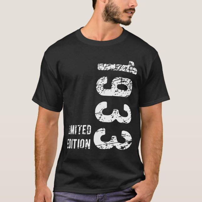 91st Birthday Gift 1933 Limited Edition 91 Years T-Shirt (Front)