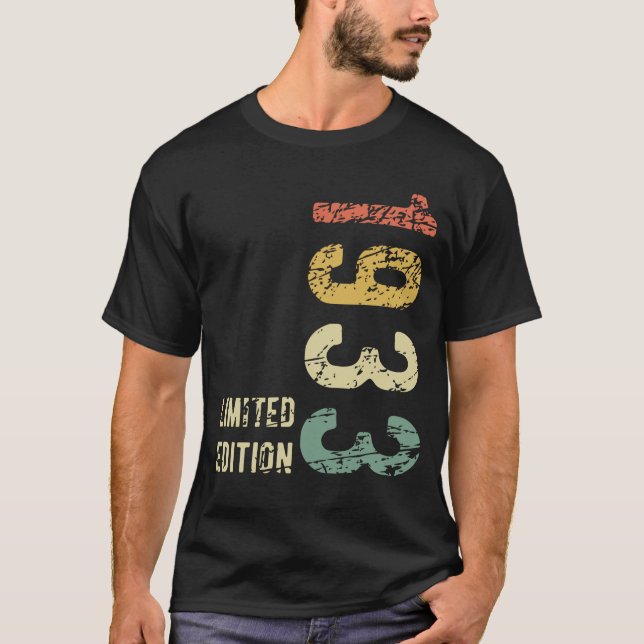 91st Birthday Gift 1933 Limited Edition 91 Years T-Shirt (Front)