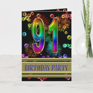 91st Birthday party Invitation