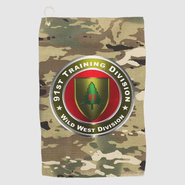 91st  Infantry Division  Golf Towel (Front)