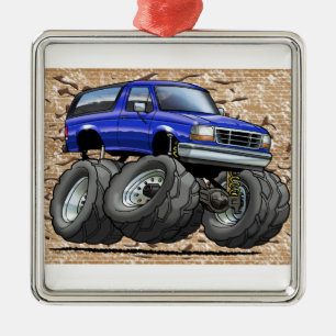92-96 Blue Bronco Metal Ornament